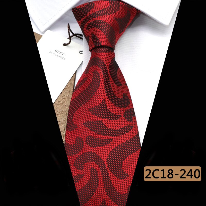 YISHLINE Mens Ties 8 Cm GEOMETRIC Patterns Cassual Jacquard Woven Necktie Men Tie Wedding Business Corbata Para Hombre