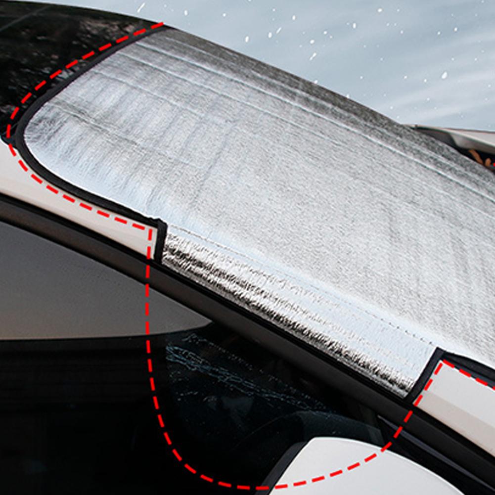 Vattentät bil vindruta snöskydd skydd förtjocka för auto utomhus vinter silver snöblock frostskyddande solskydd