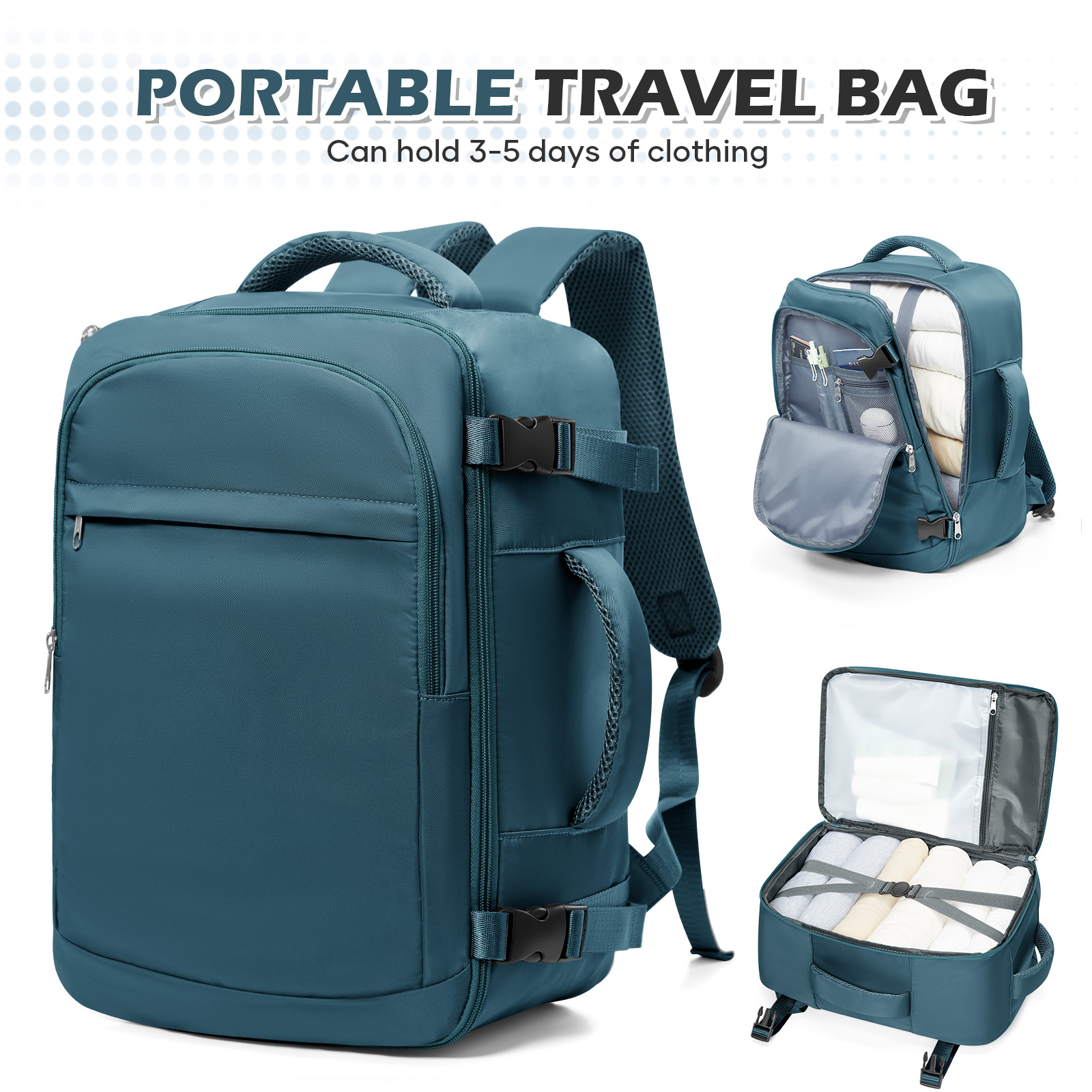 Men 15.6 inch Laptop Bag Cabin Airplane Travel Backpack 40x20x25, Able Carry Hand Luggage Backpack Ryanair, College Backpack: Blue