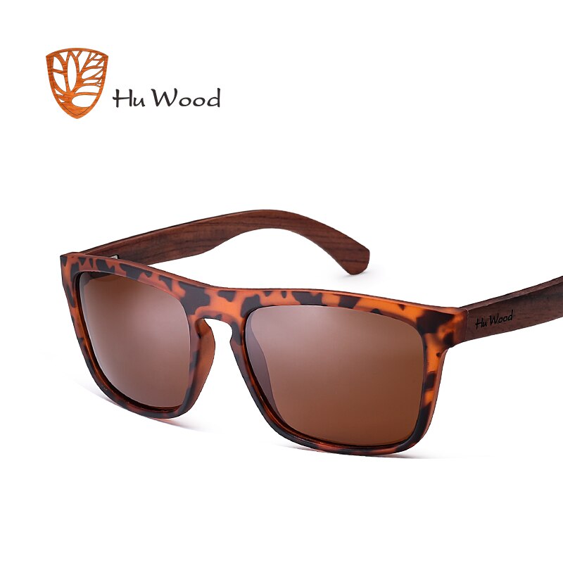 HU WOOD Sunglasses for Men Zebra Wood Polarized Sun glasses Rectangle Lenses Driving UV400 Protection Eyewear Wooden GR8002: Brown