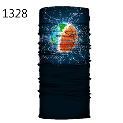 Voetbal Baseball Basketbal Patroon Gedrukt Gezichtsmasker Half Zon Dust Bescherming Sjaal 3D Buis Masker Naadloze Duurzaam Gezicht Bandana: 1328