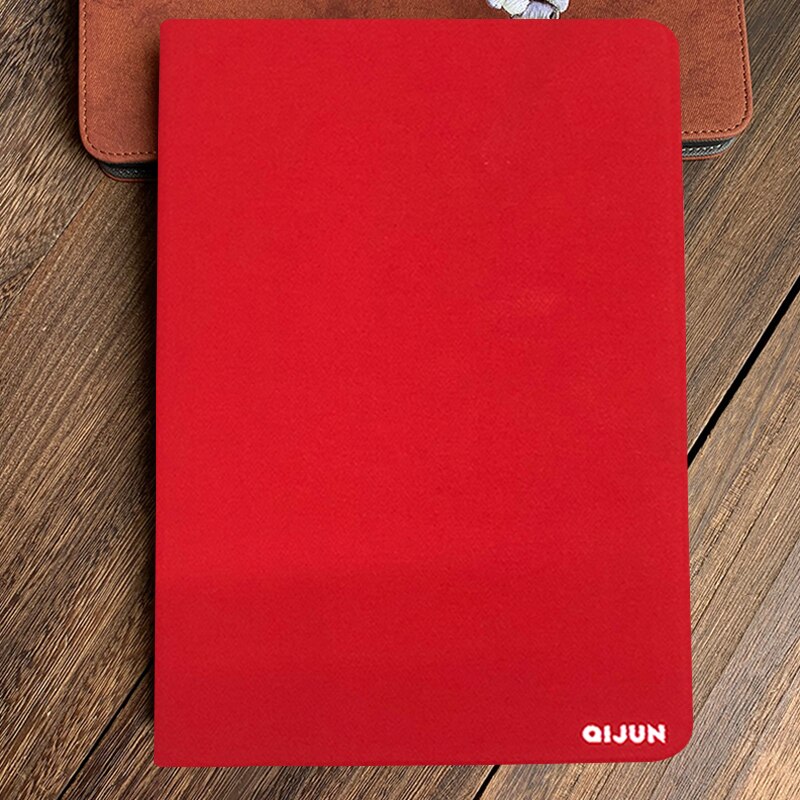 P3100 p3110 etui til samsung galaxy tab 2 7.0 tommer gt - p3100 p3110 3 farve etui smart magnetisk stativ pu læder auto-sleep taske: Rød