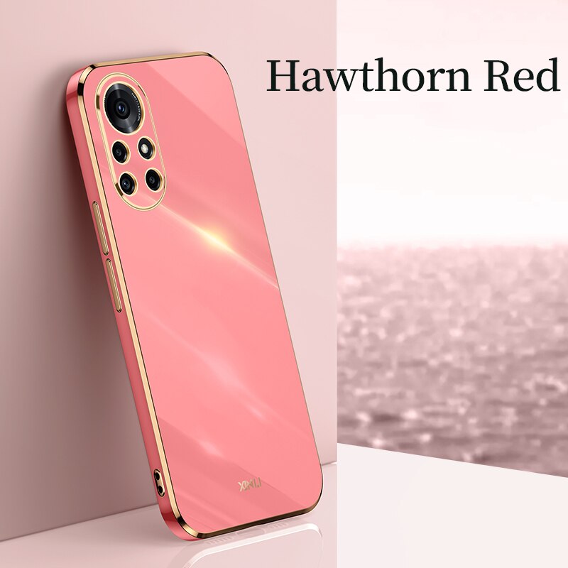 Luxus Platz Zurück Abdeckung für Huawei Nova 8 8Profi 5G praktisch fallen Objektiv Schutzhülle Original Mädchen Stoßfest Funda nova8 Coque: Nova 8 Profi 5G / rot