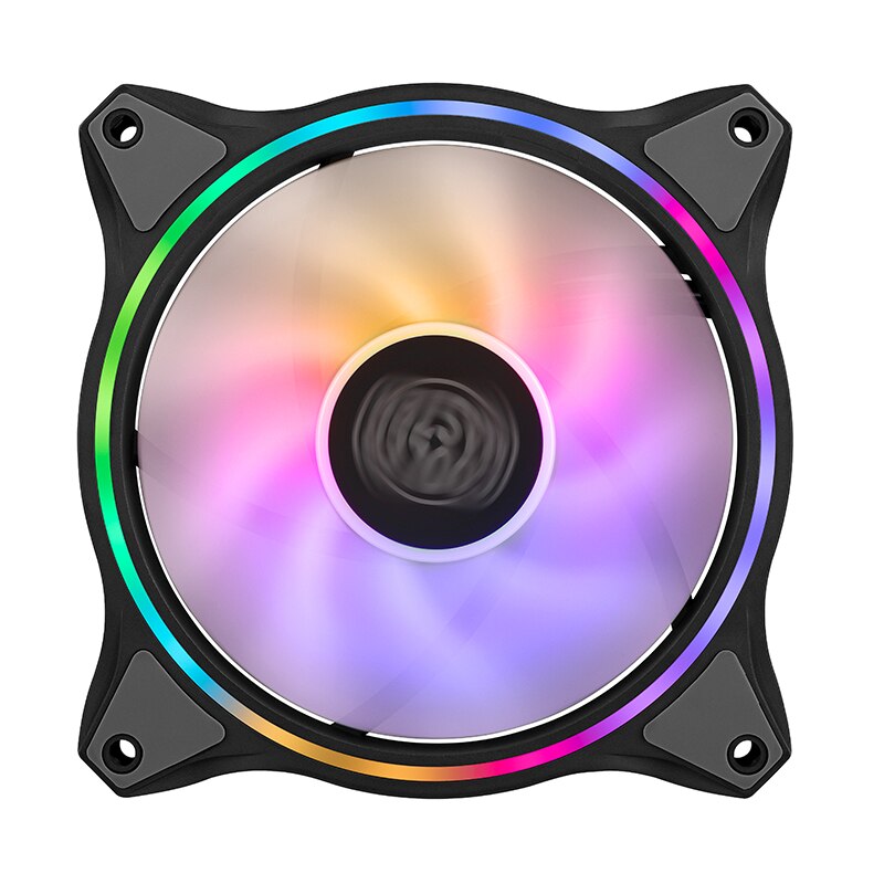 Cooler Master Fan MF120 HALO ARGB case computer fan (balanced fan/dual ARGB lighting effect/mute noise reduction)