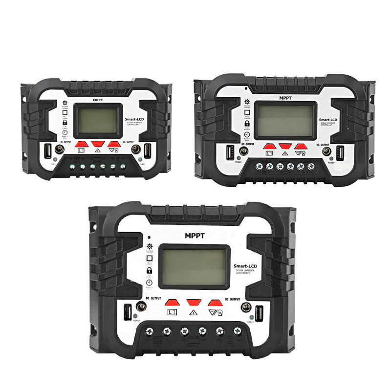 Solar- Laderegler Dual USB LCD Anzeige MPPT Regler 2,4 EINE 12V24V IP32 Wasserdichte Entladung Regler