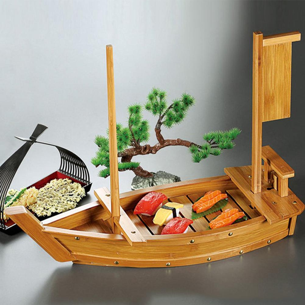 Sushi Boot Bamboe Boot Houten Boot Servies Sushi Bamboe Draak Boot Hout Kleur Japanse Diner Plaat Draak Boot Platter