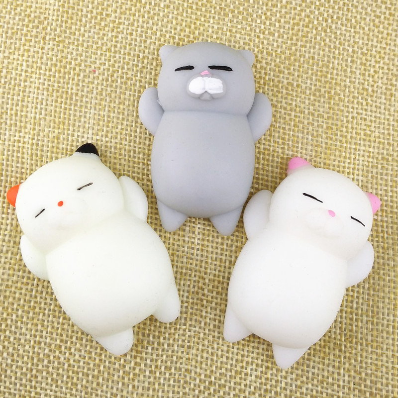 1pcs Antistress Ball Mini Squeeze Toy Squishy Cat Cute Kawaii Doll Squeeze Stretchy Animal Healing Stress Hand Fidget Vent Toys