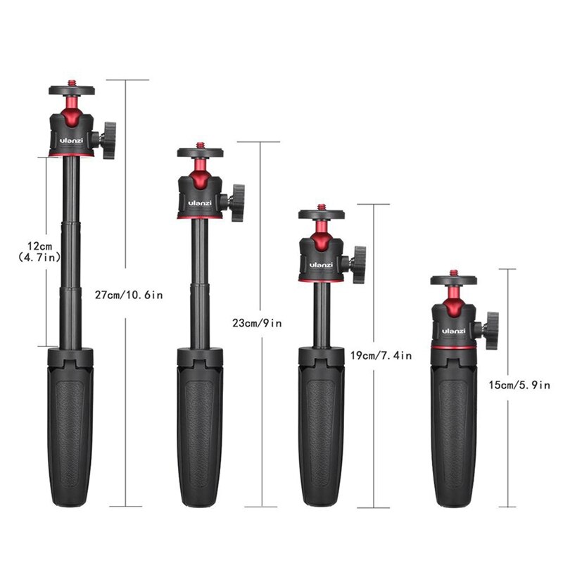 Ulanzi-Mini trípode extensible de escritorio MT-08, soporte de fotografía de mano, cabezal de bola, para Gopro, Selfie, Vlogging, teléfono inteligente