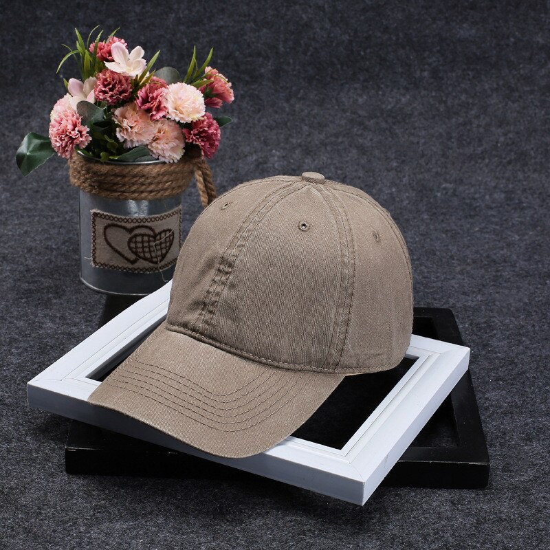 wangtao Modieuze Zomerpet Effen Kleur Baseballpet Heren Back-knop Hoed