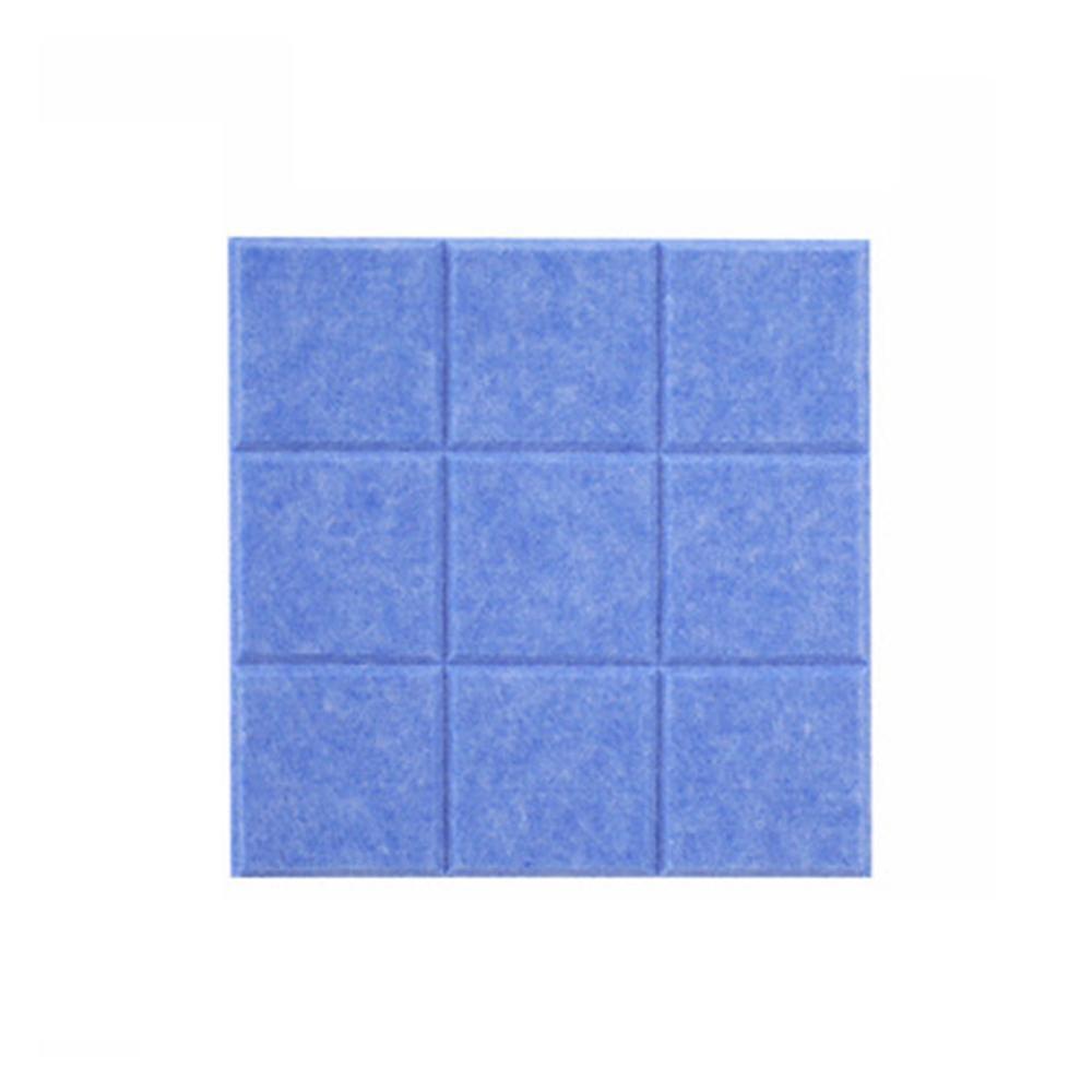 30*30cm Checkerboard Message Board Cork Wall Sticker Wall Board Wooden Checkerboard Felt Message Sticker V5K0: blue