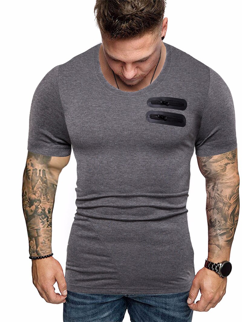 hombres camiseta medias Fitness rápido seco Casual camiseta muy elástica camisa gimnasios Fitness de talla grande M-XXL