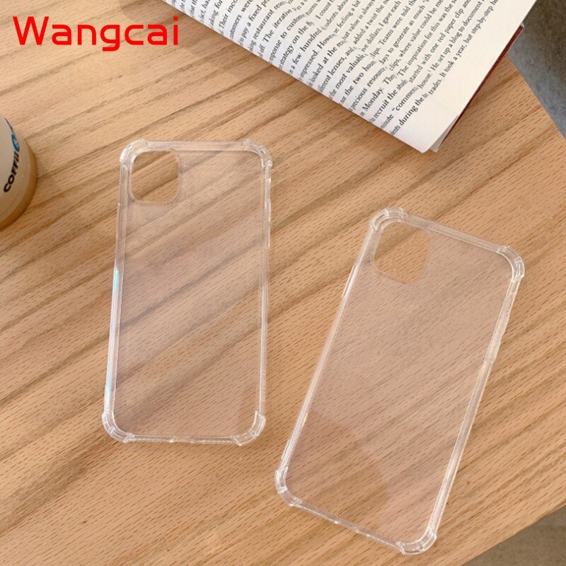 Airbag Transparent Case For Samsung Galaxy A01 Core A11 M11 M31 M21 M30S J120 J510 J6 J4 Plus Silicone TPU Anti-fall Phone Cover