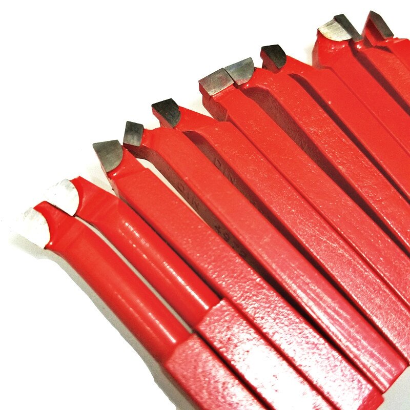 11Pcs 10X10 Mm, carbide Tip Getipt Bit Set Gesoldeerde Frees Gereedschappen Voor Metalen Cnc Draaibank, Lassen Draaien Gereedschaphouder