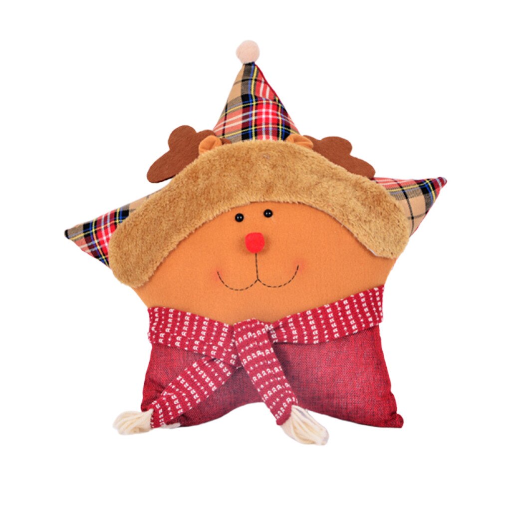 Kerst Doek Katoen Zacht Kussen Sofa Taille Pad Gooi Pad Woondecoratie Kussen Nieuwjaar Home Decor Cojines Decorativos Para: B