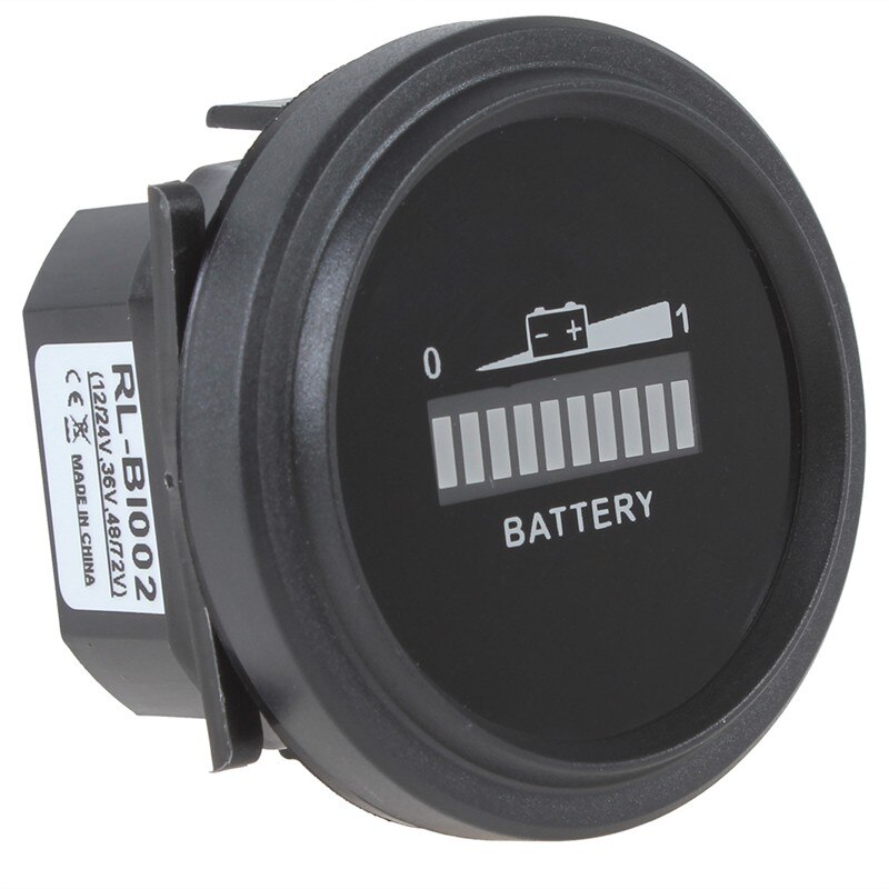 12v/24v/36v/48v/72v batteristatus opladnings-led digital indikator monitor meter gauge