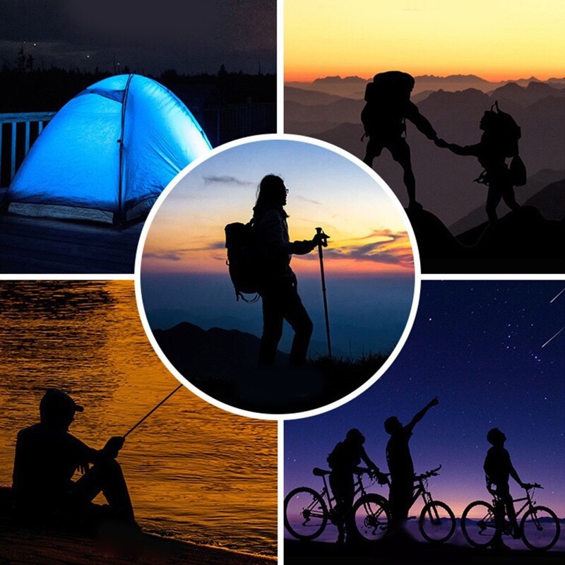 Solar Powered Flashlight Hand Crank Dynamo Rechargeable LED Light Lamp Charging Powerful Torch for Outdoor Activity