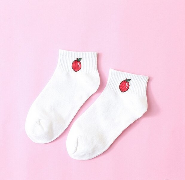 1 Pair Cartoon Cute Women Short Socks Spring Summer Autumn Cotton Fruit Comfortable Socks: 3