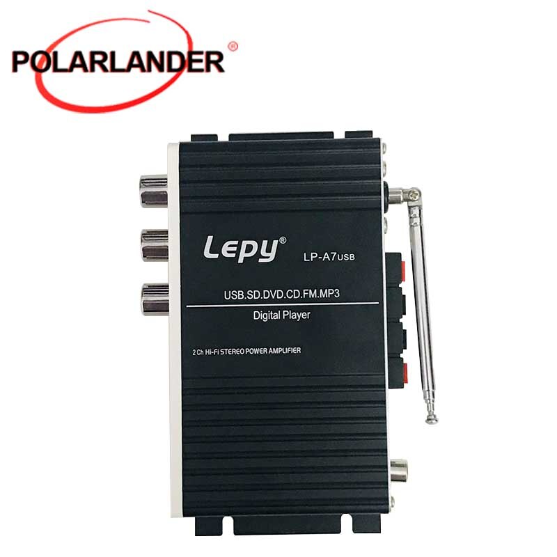 LP-A7 USB mini car amplifier MP3 player Car amplifier motorcycle power amplifier Mini USB SD DVD CD FM MP3 +Remote Controller