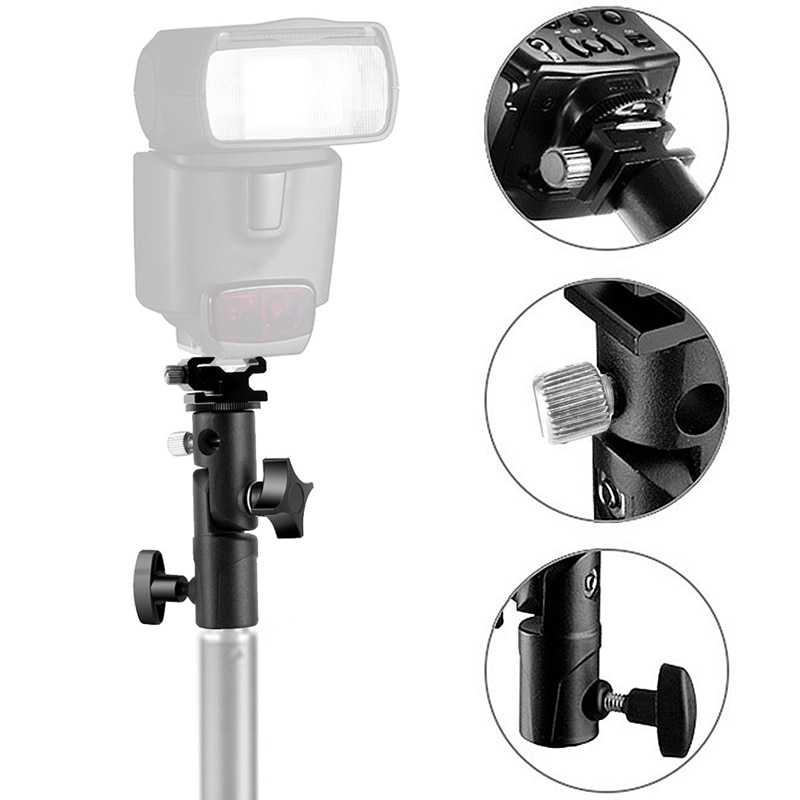 Camera Flash Speedlite Mount, Professionele Camera Swivel Light Stand Bracket Umbrella Holder Shoe Mount Voor Canon Nikon Pentax O