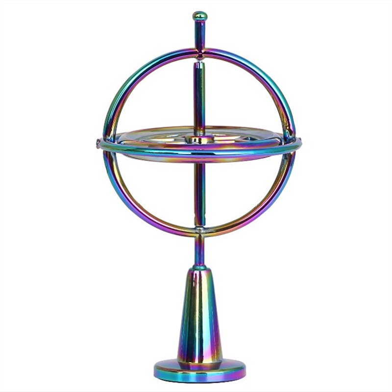 Metal magisk balance spinding top magisk gyroskop gyro intellektuel gryo legetøj uddannelse ornament ornament jul: 5