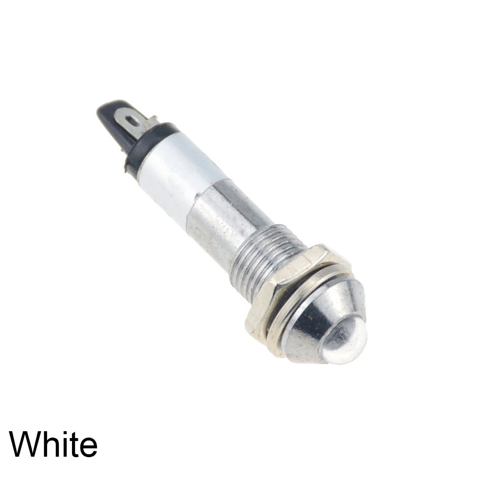Indicateur métallique étanche, luminaire convexe, Mini interrupteur sans fil, 12V 24V XD8-2 V, LED V, 220mm, lumière LED: 220V / White