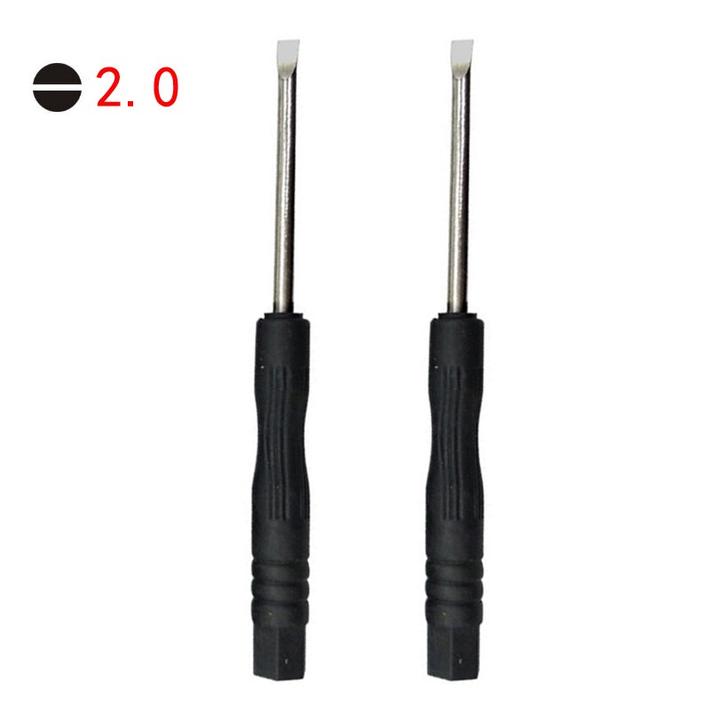 50pcs/lot Mini 1.5 2.0 3.0 Micro Cross Phillips Flat Screwdriver For MobilePhone PC Repair Tool: One word 2.0