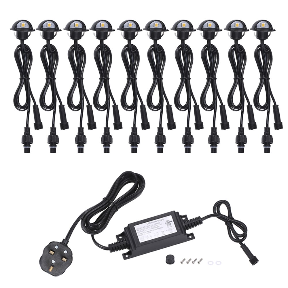 10PCS LEDs Deck Lichter Set 4W 100LM SMD5050 Einbau In-boden Unterirdischen licht IP67 Wasser Widerstand Im Freien led-strahler Garten
