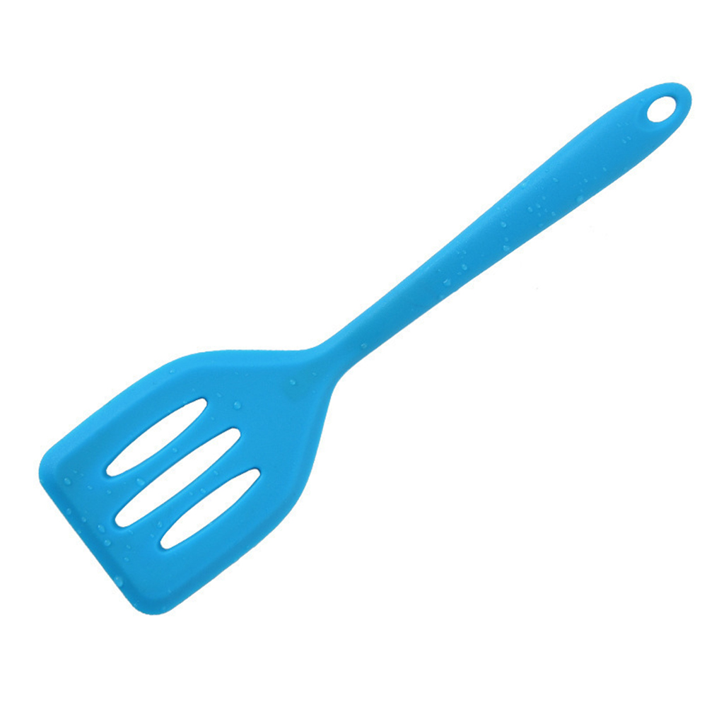 Espátula pequeña de silicona para cocinar en el hogar, espátula para freír, espátula para carne, espátula para panqueques, herramientas de cocina, 1 ud.: Azul