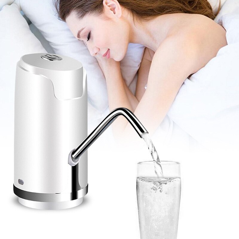 Mini White Wireless Electric Water Pump Bottled Water Rechargeable Mini Water Dispenser For Drinking Water Bottles Quantitative