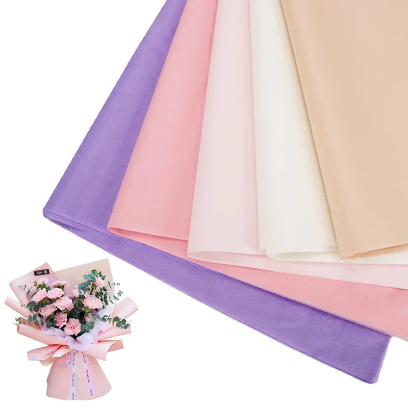 10 Uds. De papel para envolver flores de 50x66cm, ramo de flores, papel para manualidades DIY, suministros de embalaje de para de boda, cumpleaños, Baby Shower
