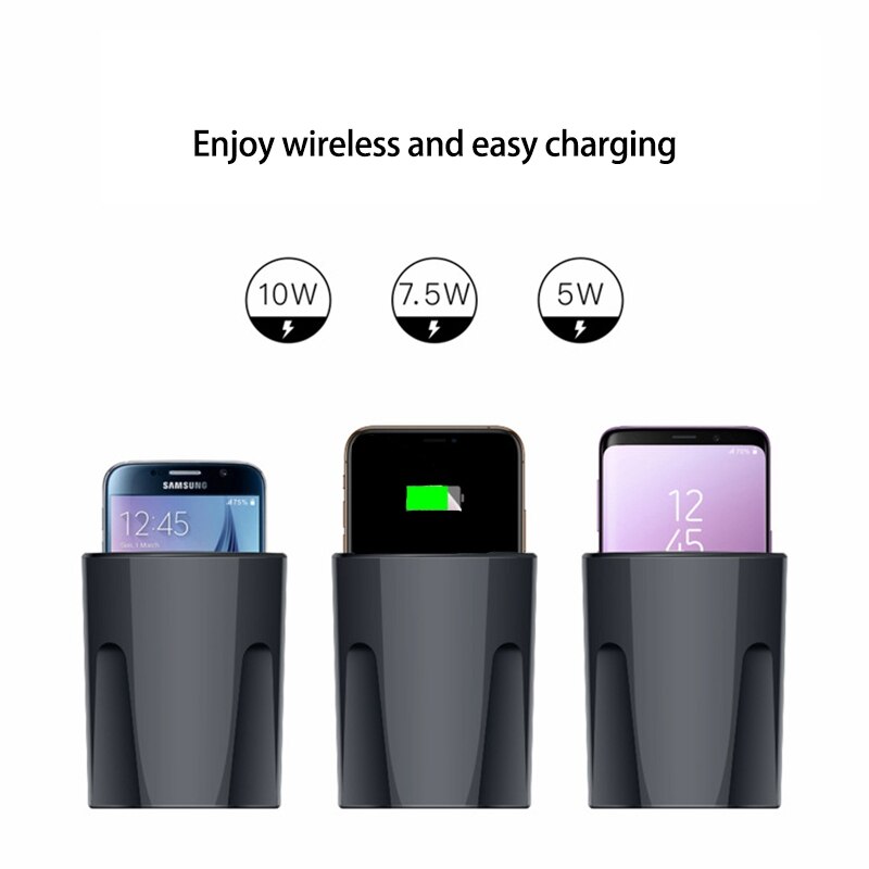 Snelle Draadloze Oplader Autolader Cup Auto Charger Bracket 3-In-1 Draadloze Oplader