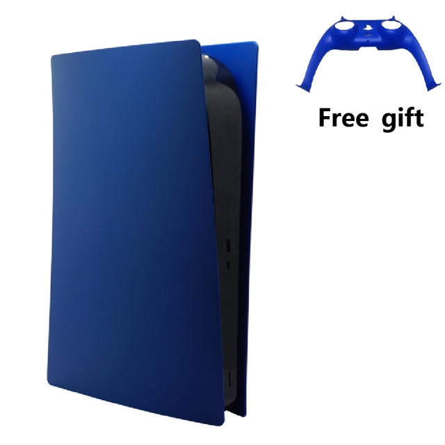 Replacement Panel for PS5 Digital Version Disc Edition Console Faceplate Anti-Scratch Skin Shell Case Cover Game Accessories: Digital Blue