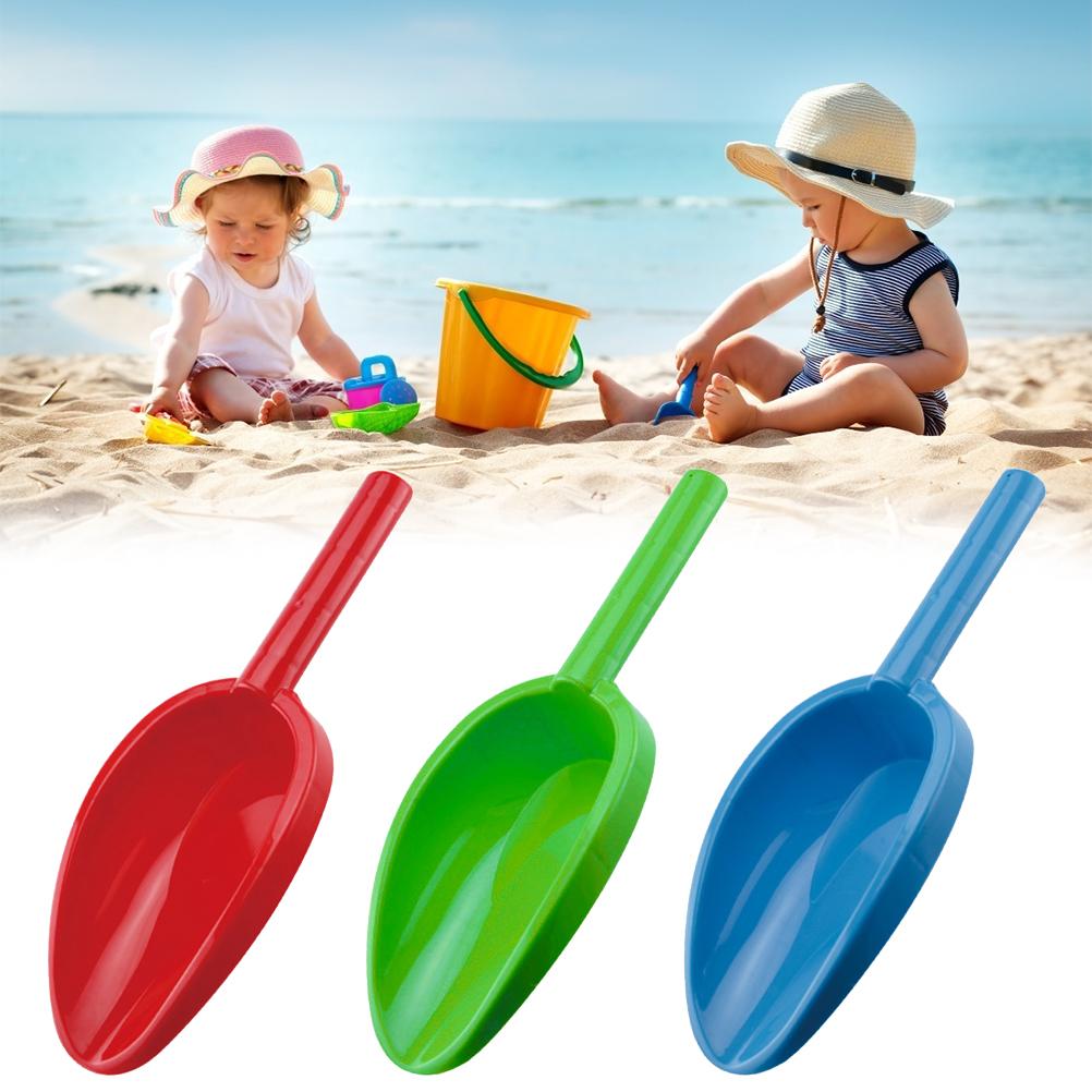 14 Inch Graven Zand Strand Schoppen Voor Kids Plastic Schop Speelgoed Met Handvat Willekeurige Kleur Beuken Schoppen Kids Outdoor speelgoed