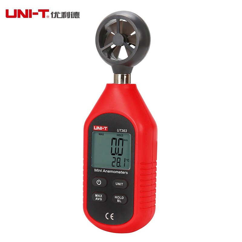Digital Anemometer Thermometer Tachometer Wind Speed Meter with Battery Air Flow Monitor Wind Measurement Temperature Meter