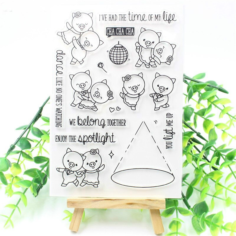 Zfparty söt genomskinlig klar silikonstämpel/sigill för gör-det-själv scrapbooking/fotoalbum dekorativ klar stämpel: 11