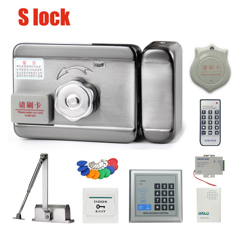 Automatic Door Closers Security System Keypad RFD Door Access Control System wifi Access Control RFID Reader Electronic Lock Kit: S kit H