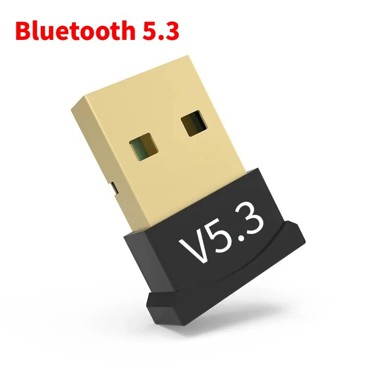 USB Bluetooth5.4 Adapter Audio Receiver Sender für PC Laptop Lautsprecher Audio Receiver Drahtlose Maus Tastatur USB Sender: Black