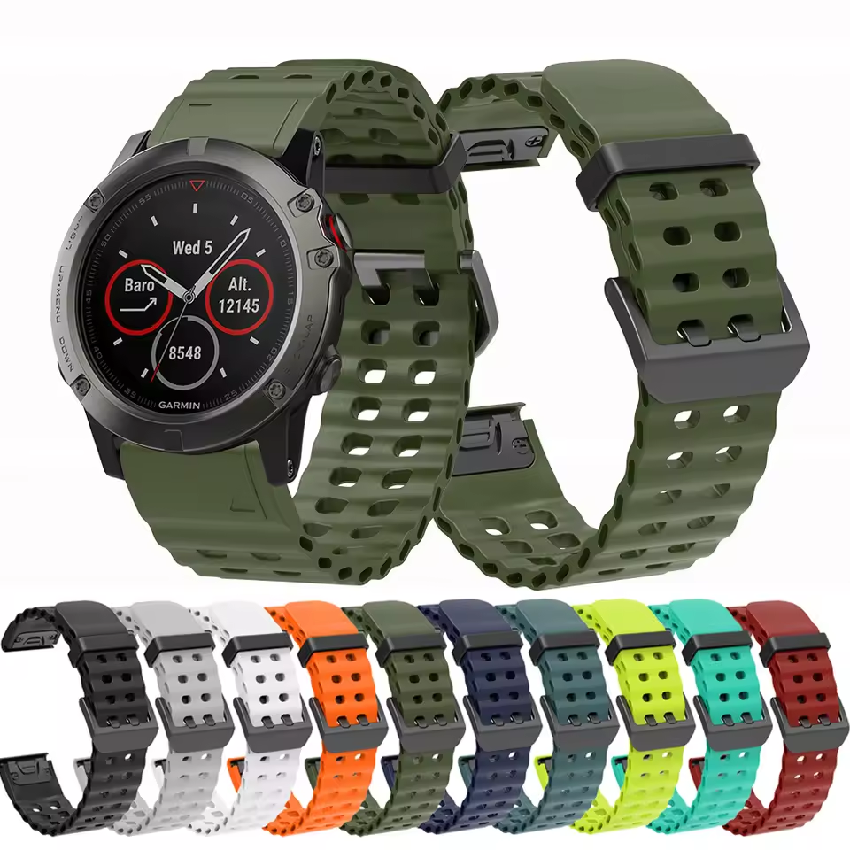 QuickFit 22mm 26mm Silicone Strap For Garmin Fenix 8 E 7 7X 6X Pro 5XPlus Epix Pro Gen 2 47mm 51mm/Enduro 3 Watchband Correa