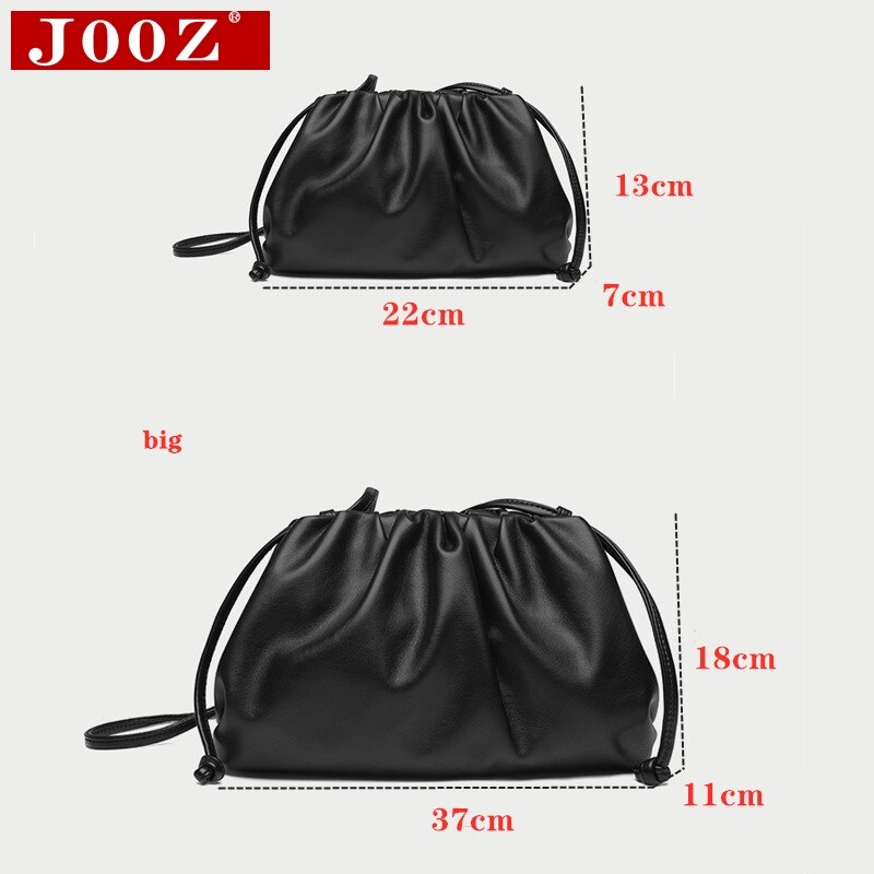 Brand Women's Bag Luxury Handbag Dumplings Clutch Bag Retro Leather Shoulder Crossbody Bags for Women Ruched Purse