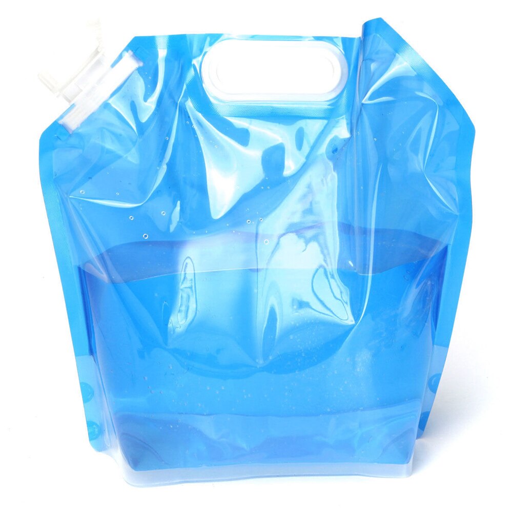 2/5L Folding Water Storage Collapsible Lifting Bag Portable Camping Hiking Survival Outdoor Accessories Travel Kits Equipments: Blue 5L 