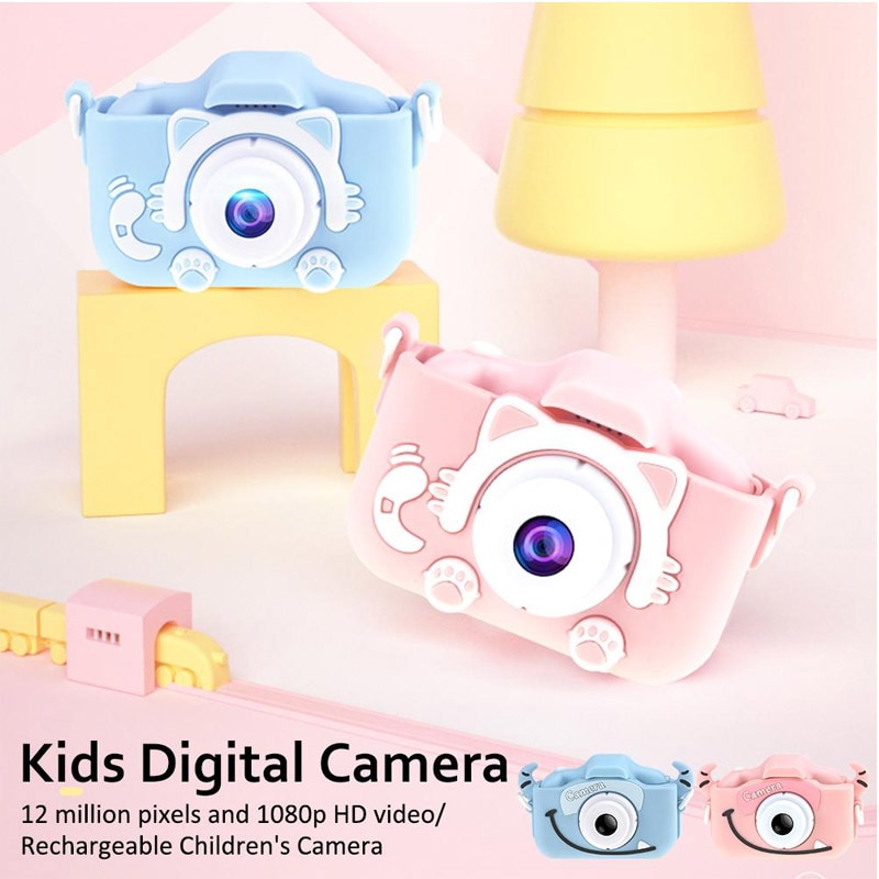 Mini appareil photo numérique Portable pour enfants, 2 pouces HD, pour d&#39;anniversaire, de noël, jouets éducatifs pour filles et garçons