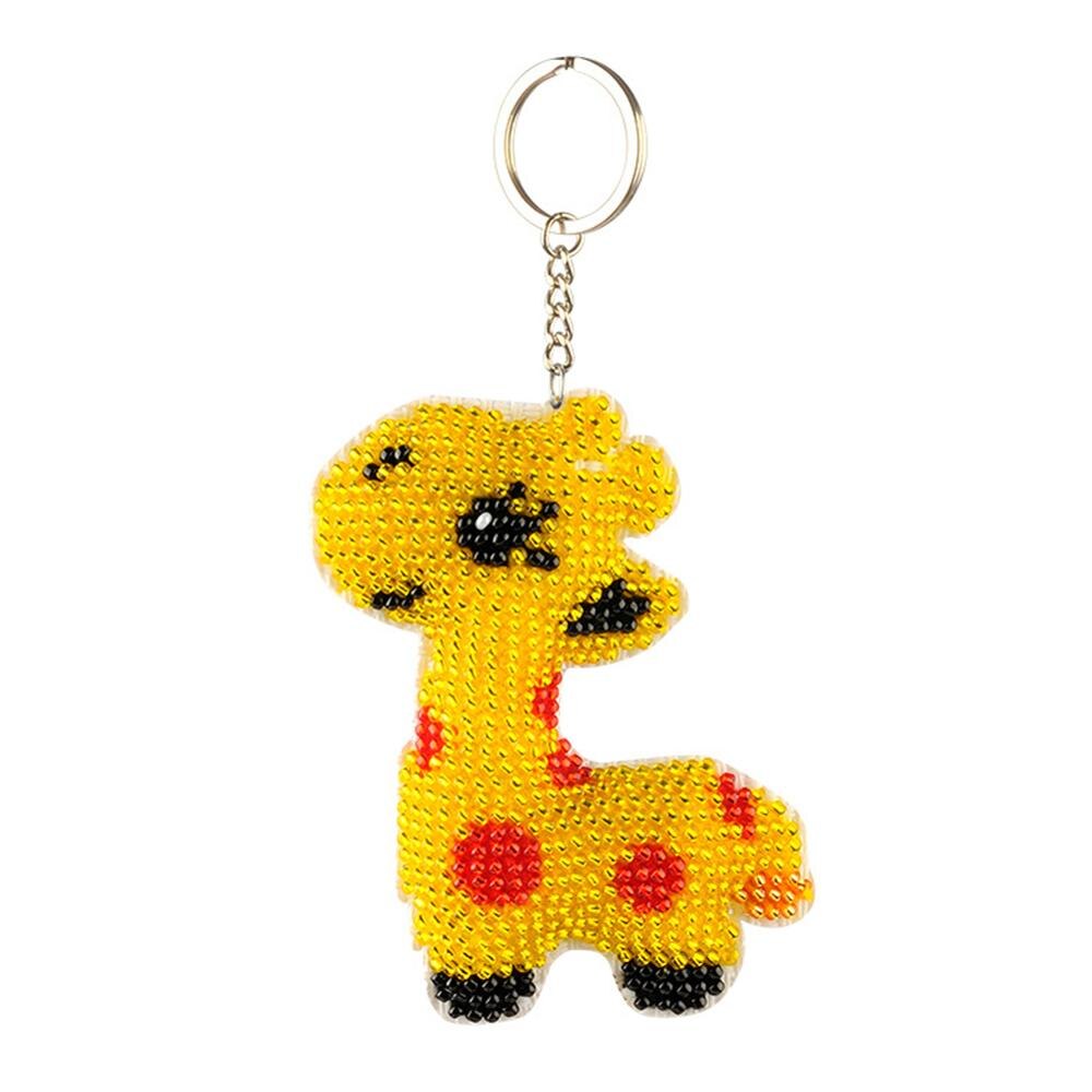 Diy pärlbroderi startpaket nyckelkedja kit lucky leaf star nyckelring hantverk handarbete korsstygn pärla broderi: Giraff