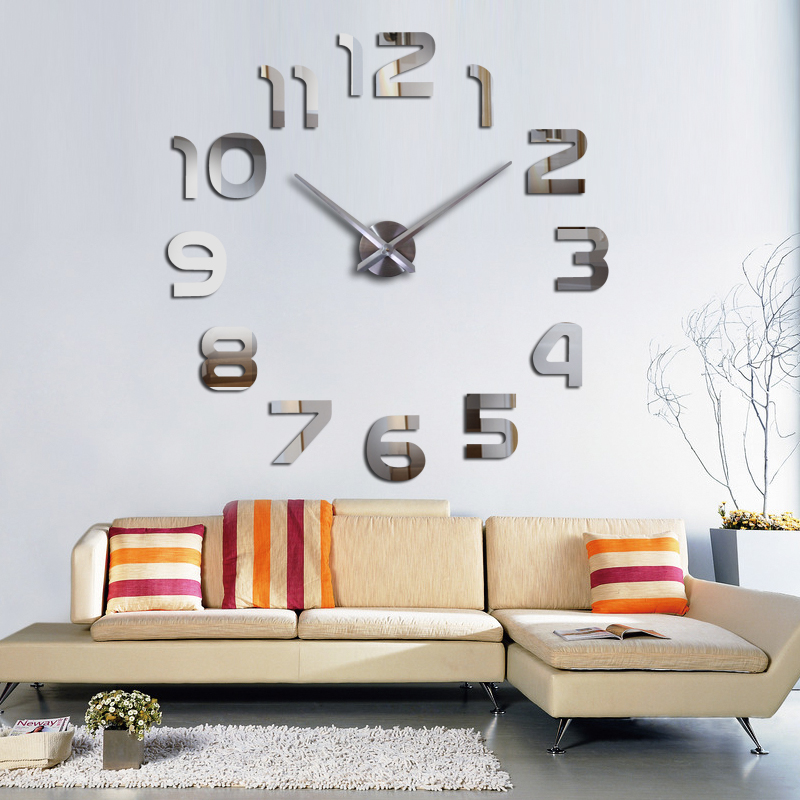 Topp 3d veggklokke reloj de pared kvartsklokke moderne gjør-det-selv-klokker stue butikk dekorative horloge murale-klistremerker