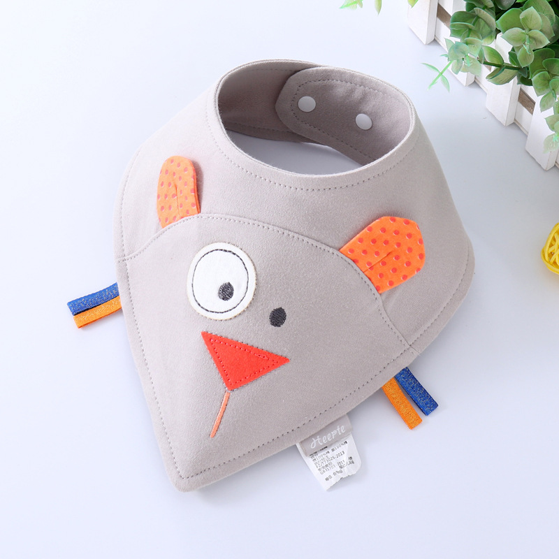 Baumwolle Infant Lätzchen Wasserdichte Baby Mahlzeit Bib Wiederverwendbare Waschbar Baumwolle Baby Lätzchen Spuck Tuch Cartoon Print Pfeil Welle Dreieck Lätzchen
