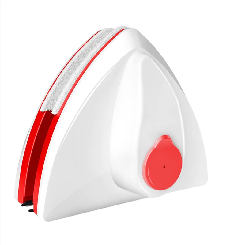 Cepillo limpiador de ventanas de vidrio magnético, limpiaparabrisas automático de doble capa con descarga de agua, herramientas de limpieza del hogar: Gris claro