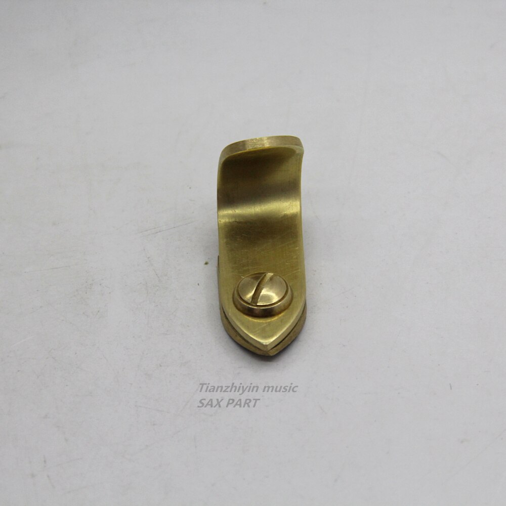 1 Pcs Alto Sax Reparatie Onderdelen Messing Ongeverfd + Vinger Greep Pad Saxofoon Sax Duimsteun Haak