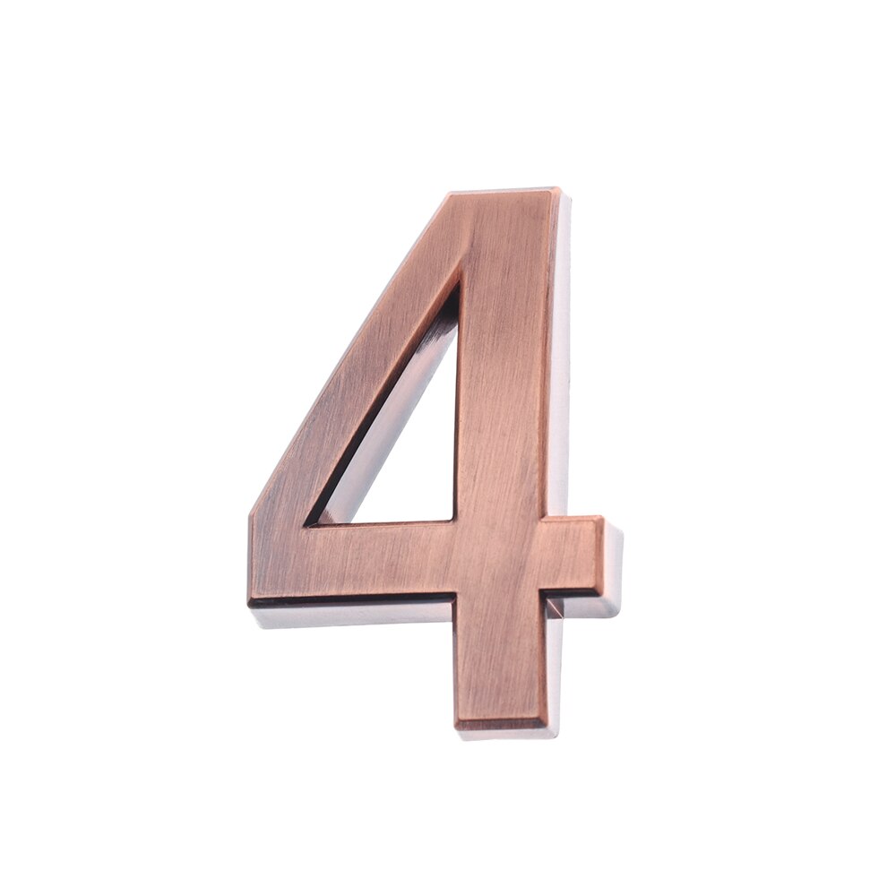 0-9 ABS Plastic Cijfer zelfklevende Huis Plaque Adres Teken Kamer Deur Nummer Cijfers Sticker Cijfer Teken hotel Deur Label: 4 / 5cm