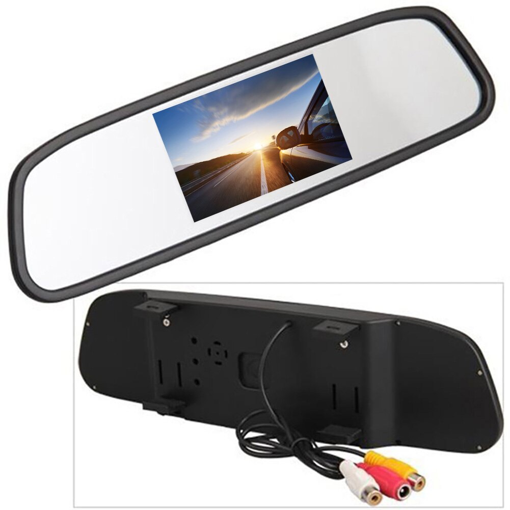 4.3 inch Car Mirror Monitor Auto Parking System with Waterproof Night Vision CCD Backup Rear View Camera Automobile Accessories