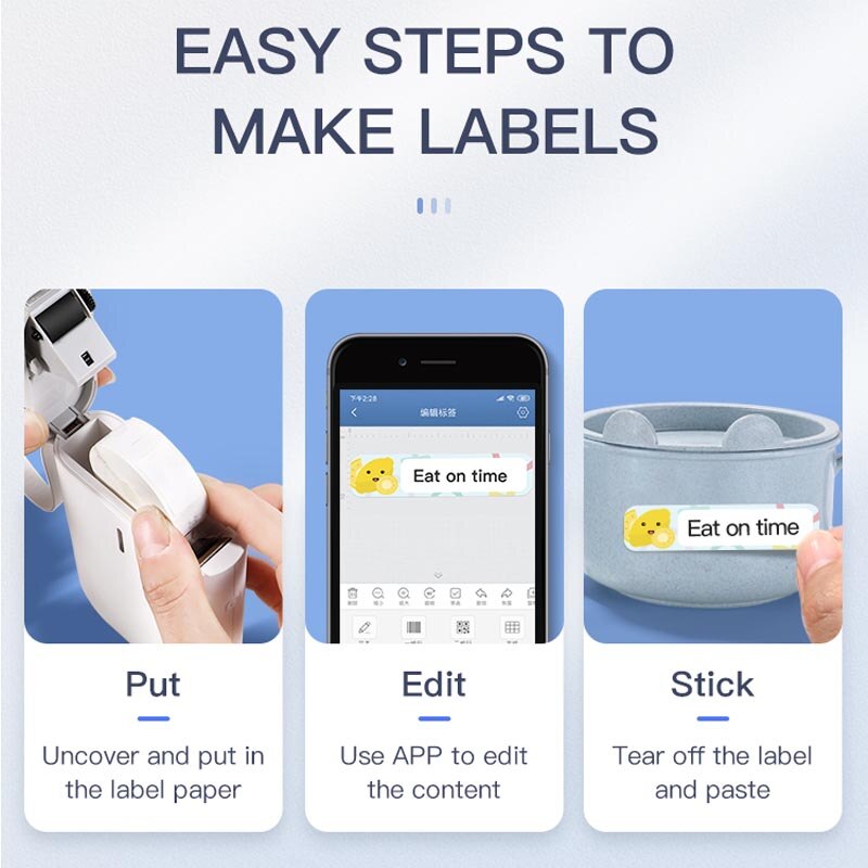 Niimbot D11 Wireless label printer Portable Pocket Label Printer Bluetooth Thermal Label Printer Fast Printing Home Use Office