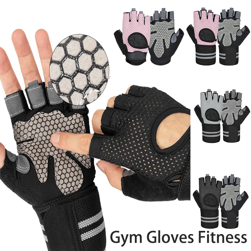 Gym Handschoenen Fitness Gewicht Tillen Training Sport Body Building Training Fietstraining Handschoen Met Polswikkel Ondersteuning